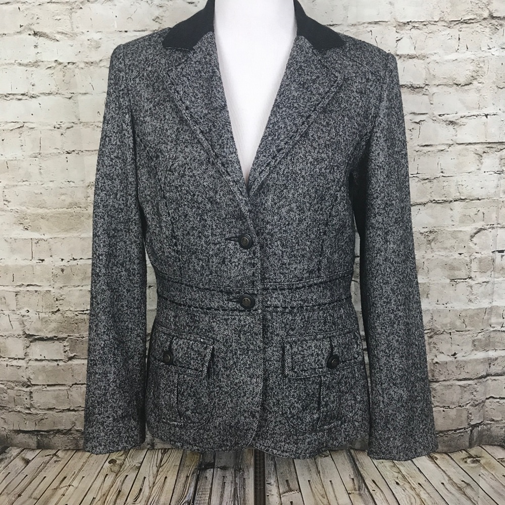 CAbi Fox Hunt Equestrian Blazer Jacket Sz 8